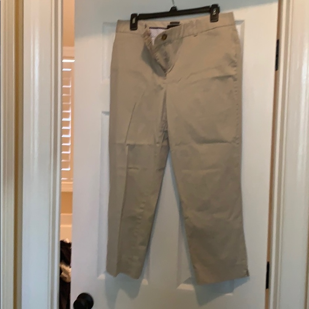 The perfect crop pant by Talbots in khaki